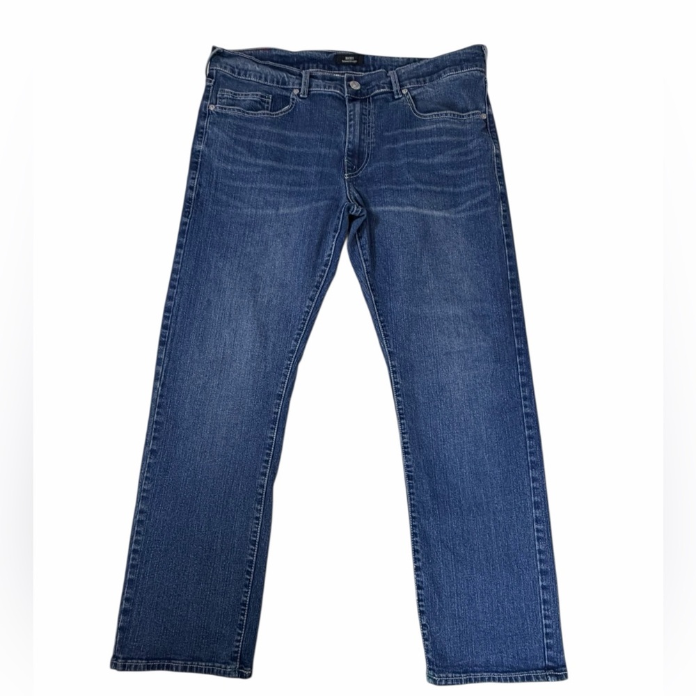 True Religion Ricky Relaxed Straight Jeans Mens 36 Blue Stretch Denim